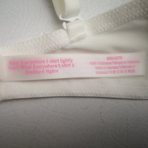 Pink Victoria's Secret White Size 32DD Underwire Lightly Lined T-shirt Bra - Picture 4 of 7